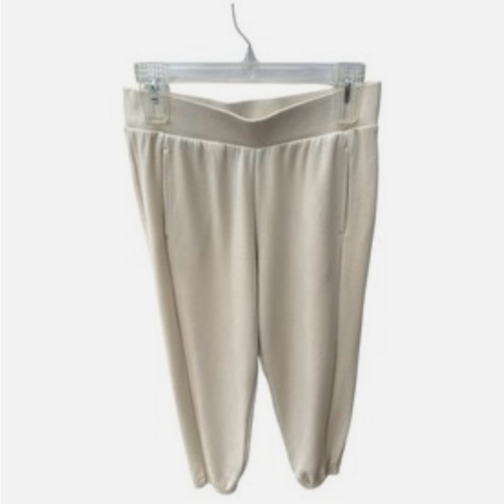 Lou & Grey Cream high Waist Pull-On joggers sweatpants